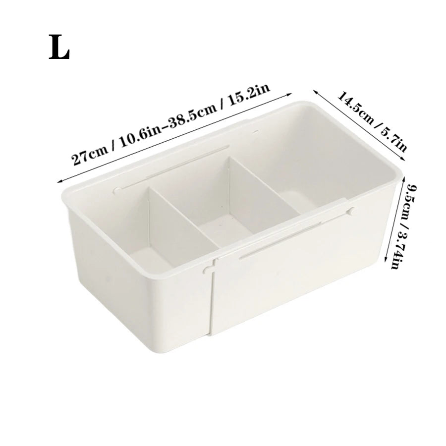 Expandable Plastic Storage Boxes, Multi-Purpose Folding Organizer, Drawer Storage Divider for Bedroom, Kitchen and Snack Storage - Hadi Craft