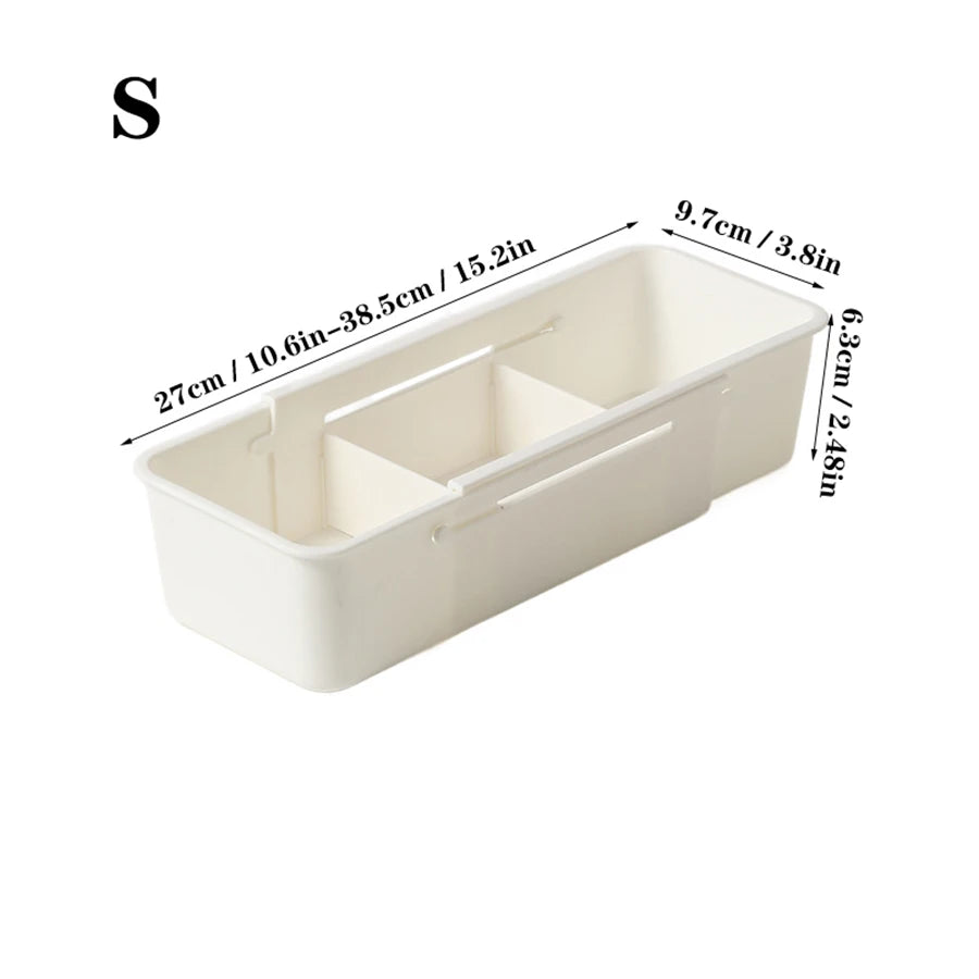 Expandable Plastic Storage Boxes, Multi-Purpose Folding Organizer, Drawer Storage Divider for Bedroom, Kitchen and Snack Storage - Hadi Craft