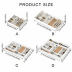 Expandable kitchen drawer organizer Kitchen Tray with 3 Compartments - Hadi Craft