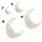 Floral Moon Shape Wood Cutout by Hadi Craft USA