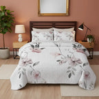Floral Quilt Set Cal King Unique Summer Bedding Set - Hadi Craft