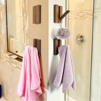 Foldable Bamboo Wall Hooks 4 Pack – Heavy Duty Space Saving Coat Rack - Hadi Craft