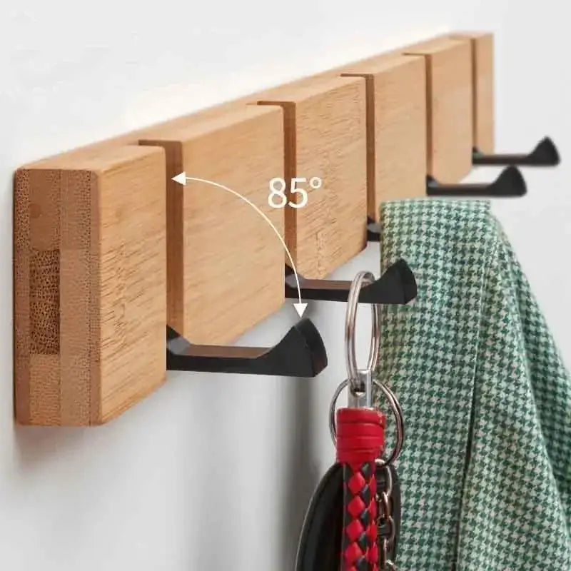 Foldable wooden wall hooks – Luxury Wooden Coat & Key Hanger Rack - Hadi Craft