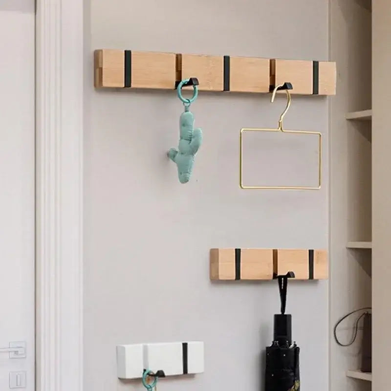 Foldable wooden wall hooks – Luxury Wooden Coat & Key Hanger Rack - Hadi Craft