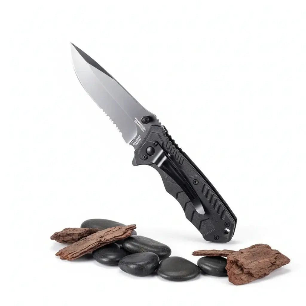 Folding Camping Knife with Safety Lock – Portable EDC Pocket Knife for Fishing & Outdoor Use - Hadi Craft