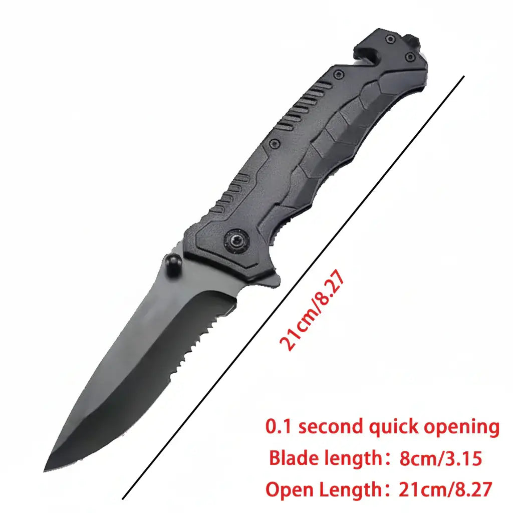 Folding Camping Knife with Safety Lock – Portable EDC Pocket Knife for Fishing & Outdoor Use - Hadi Craft
