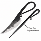 Forged stainless steel knife Forged Includes: 6.75" overall spike - Hadi Craft