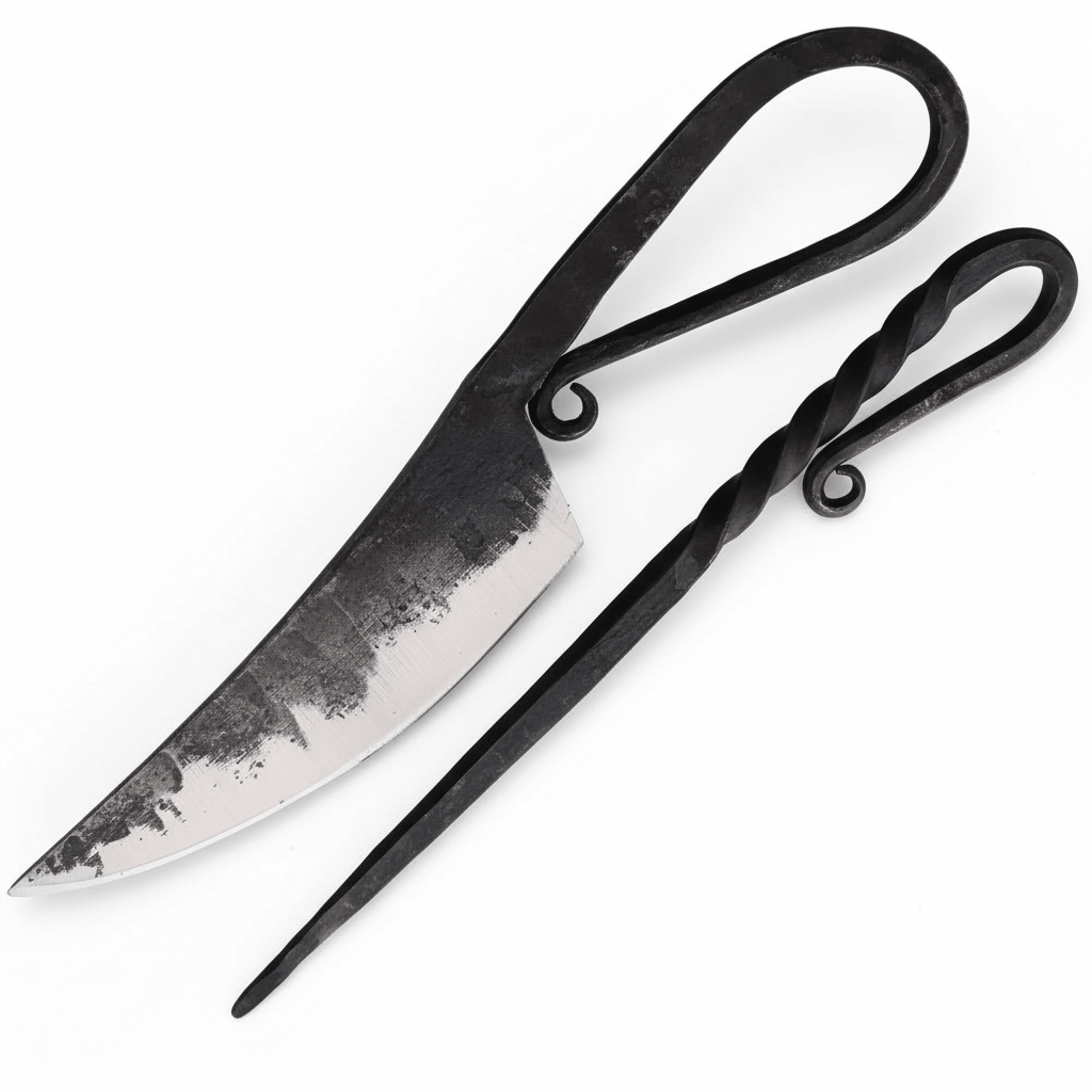 Forged stainless steel knife Forged Includes: 6.75" overall spike - Hadi Craft