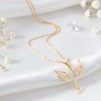Gold plated clover necklace Minimalist Necklace for Men & Women - Hadi Craft