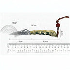 Golden Kylin Damascus Folding Knife – Brass Handle EDC Knife - Hadi Craft