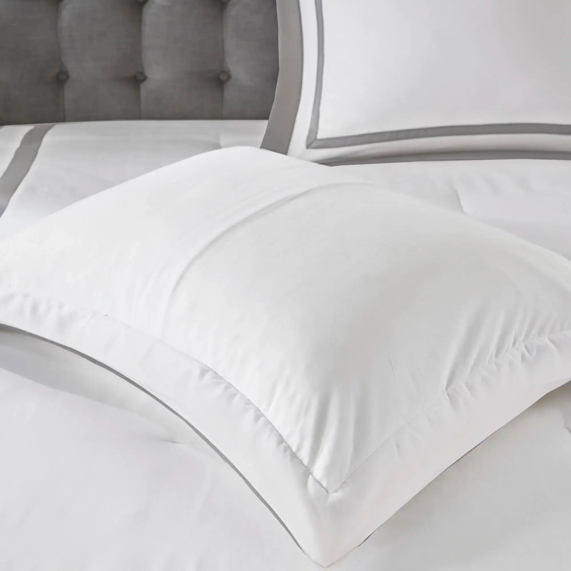Grey Full Queen Comforter and Quilt Set - Hadi Craft