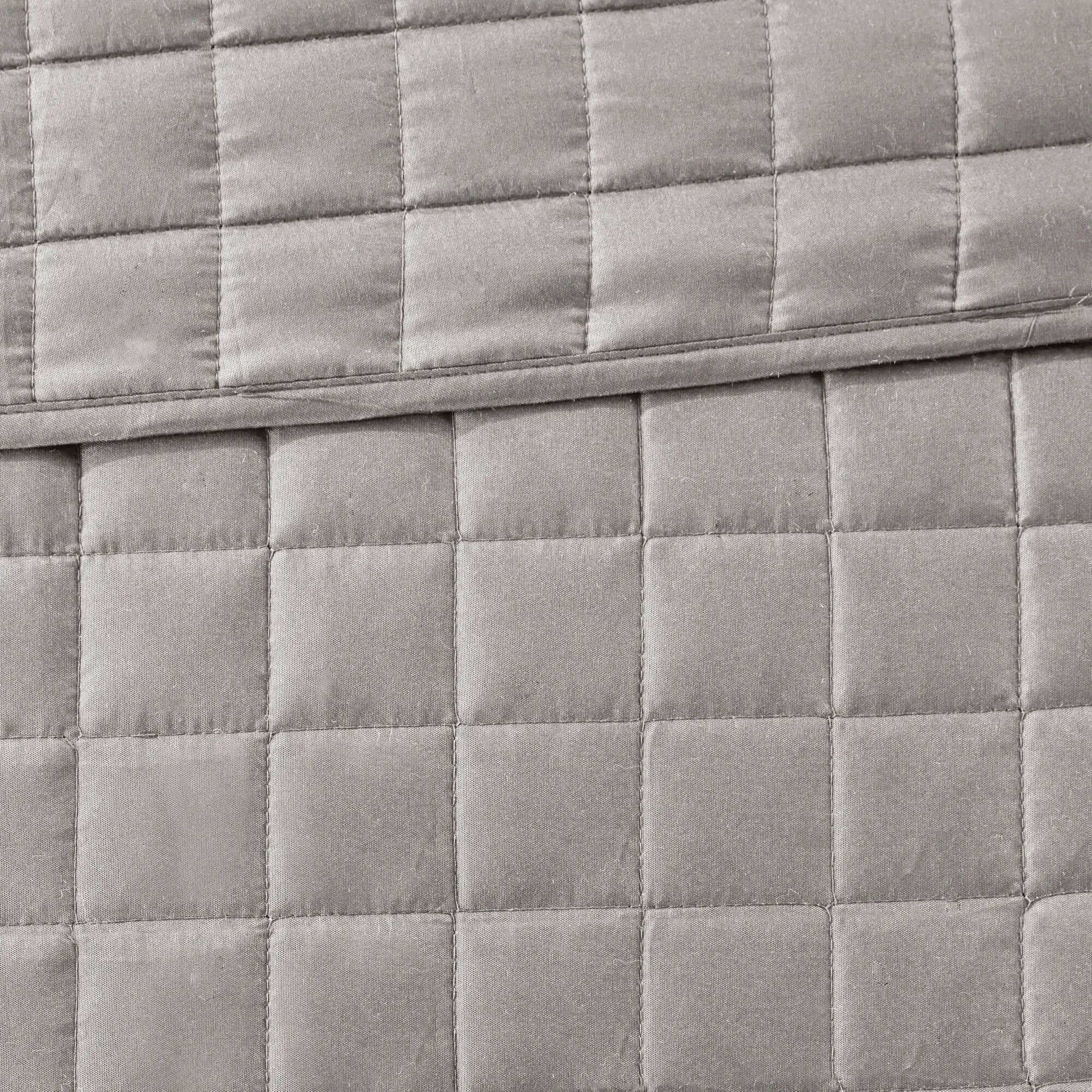 Grey Full Queen Comforter and Quilt Set - Hadi Craft