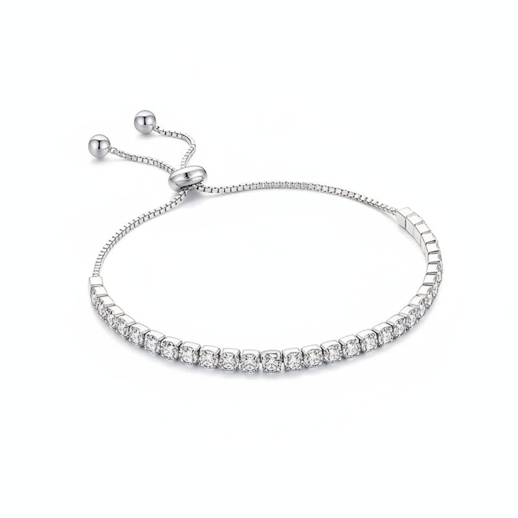 Brilliant Cut 925 Sterling Silver Tennis Bracelet for Women Fine Jewelry