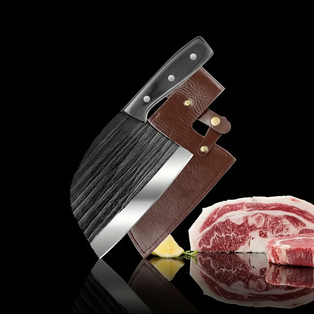 Stainless Steel Meat Cleaver Knife – Easy-Cut Bone & Poultry Knife