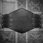 Medieval Viking Wear Wide PU Leather Belt Armor Costume Heavy Embossed Waistband