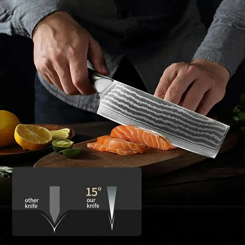 67 Layers Damascus Kitchen Knife G10 Handle Chef Nakiri Boning Nakiri