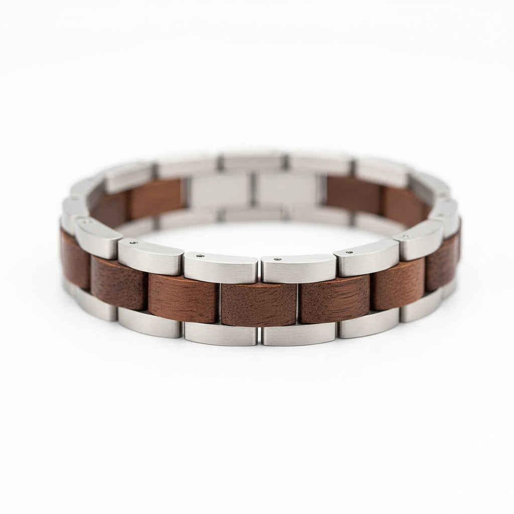 Wood Stainless Steel Bracelet Gift Box for Women Fashion Jewelry