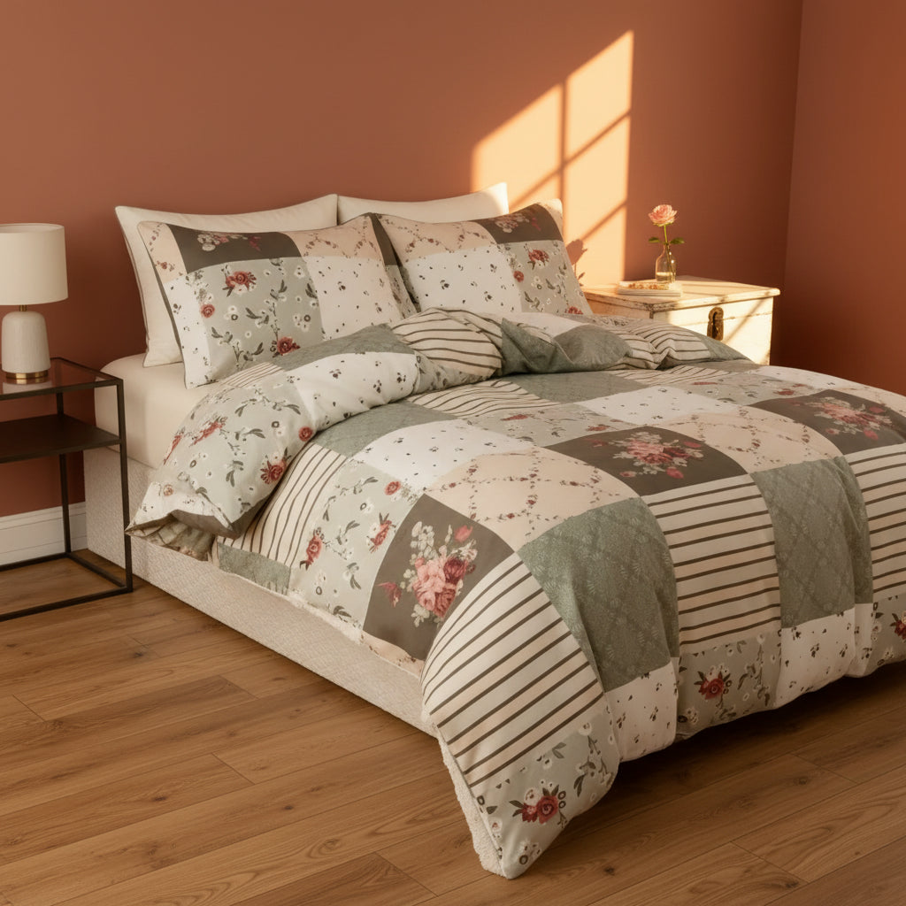 Breathable Polyester Fiber Four-Piece Bed Set for Home, Cozy Feel, Durable Quality,