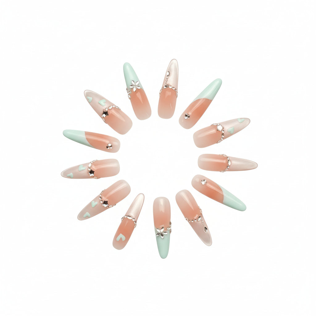 Luxury Handmade Cat-Eye Press-On Nails for Elegant Style