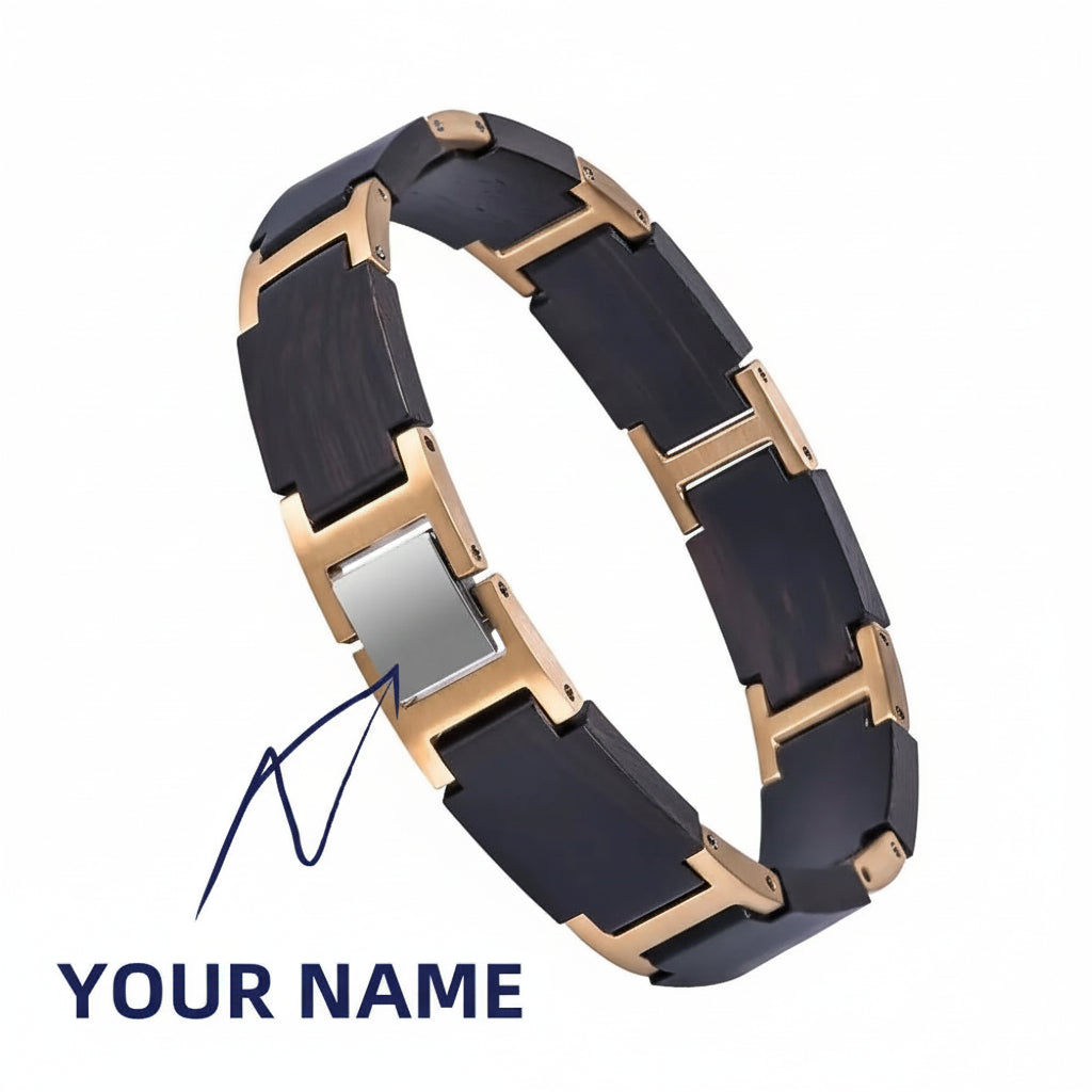 Custom wooden couple bracelet Free Customize Bangle with Gift Box