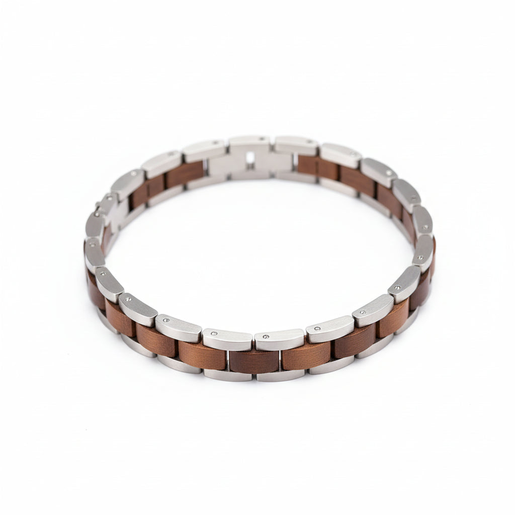 Wood Stainless Steel Bracelet Gift Box for Women Fashion Jewelry