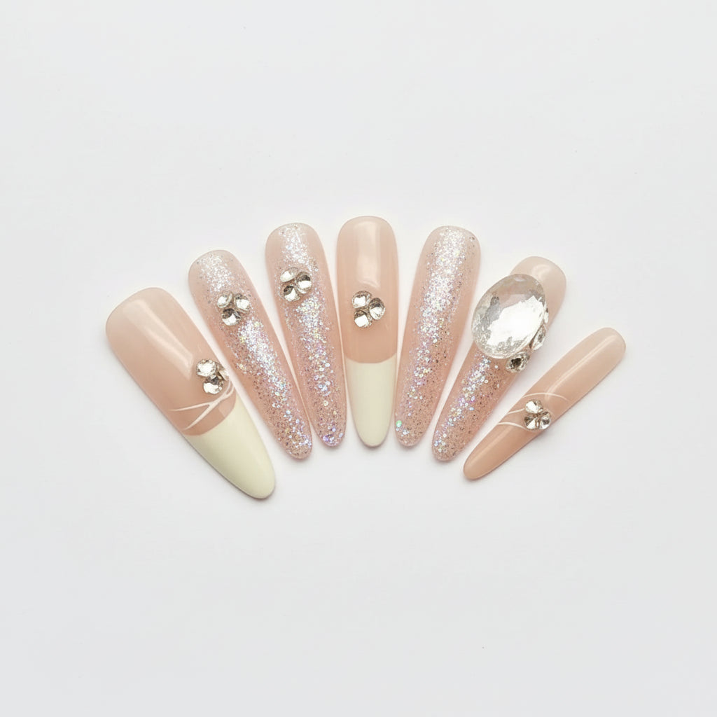 Luxury Handmade Cat-Eye Press-On Nails for Elegant Style