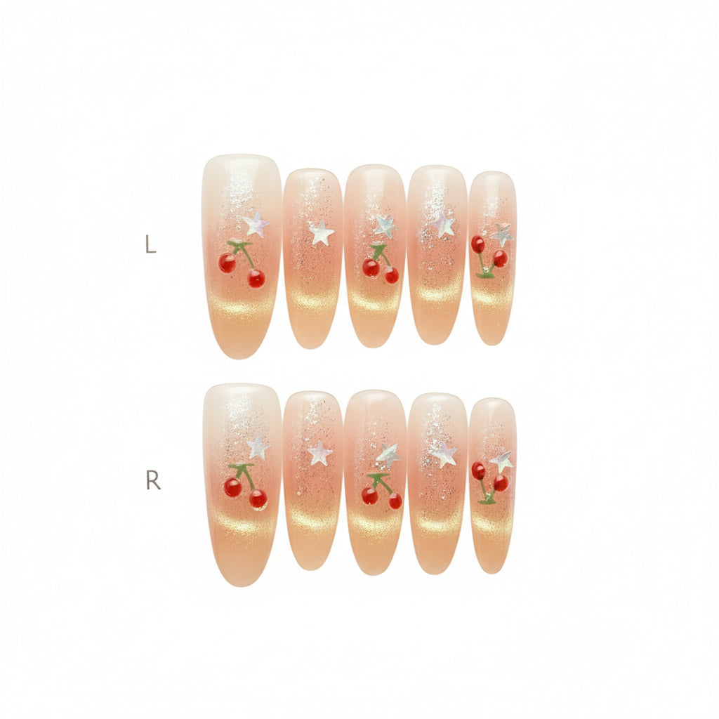 Luxury Handmade Cat-Eye Press-On Nails for Elegant Style