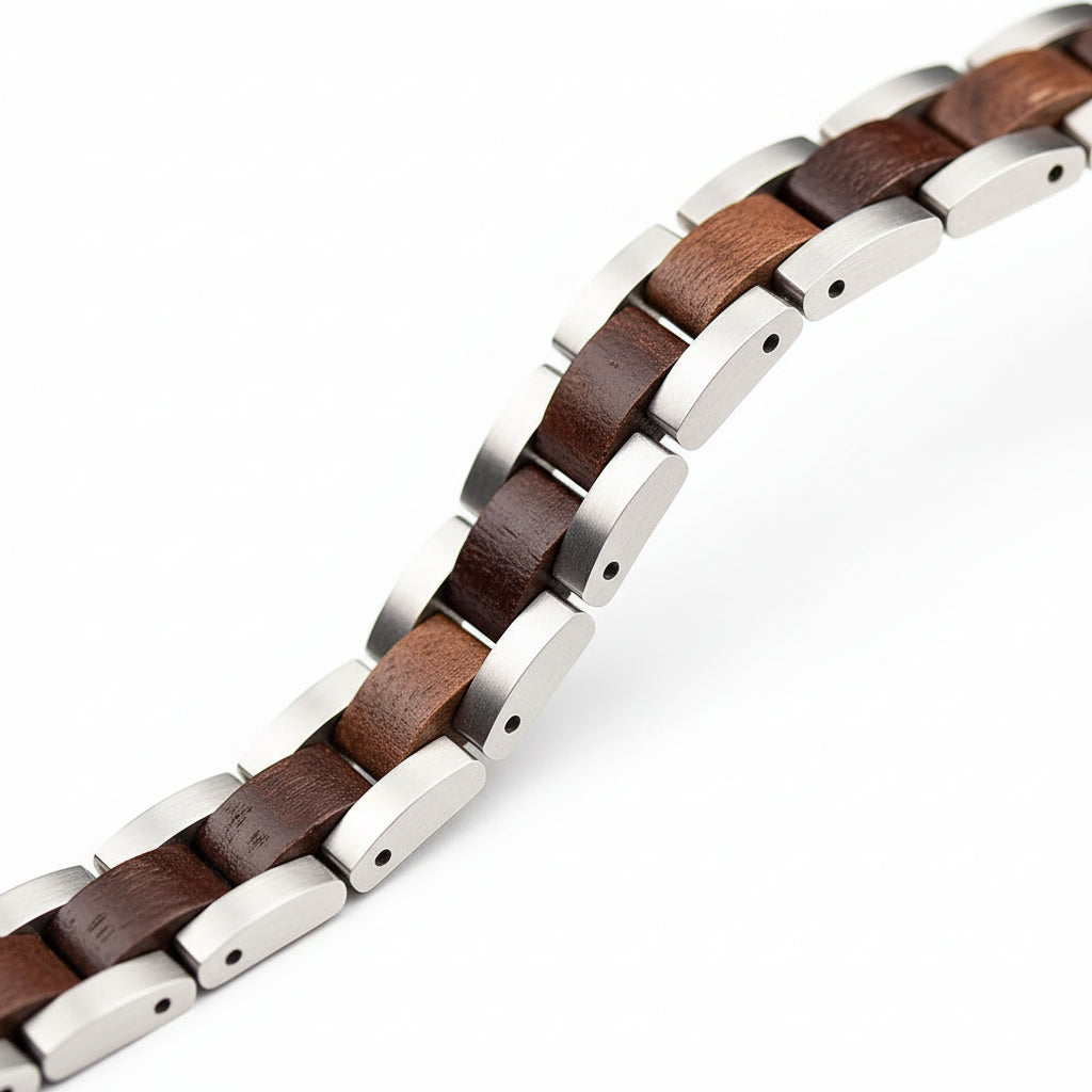 Wood Stainless Steel Bracelet Gift Box for Women Fashion Jewelry