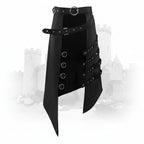 Men's Gothic Punk Kilt Skirt with leather belt and metal accents