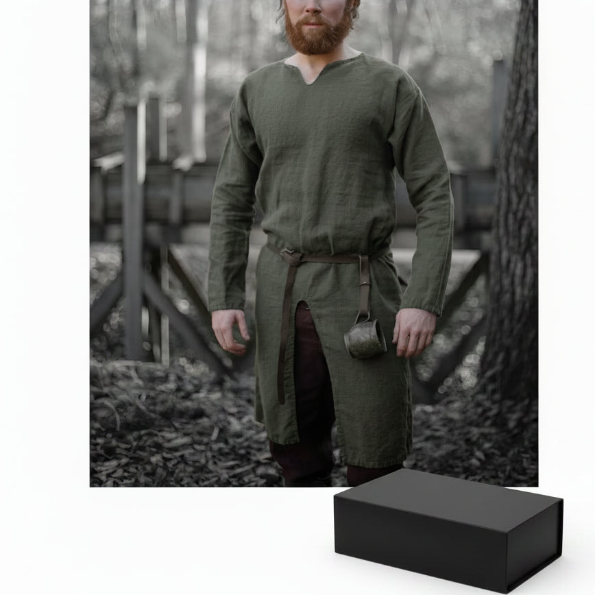 Men Medieval Knight Warrior Costume Tunic Clothing Norman Chevalier Braid Viking Pirate Saxon Top Shirt