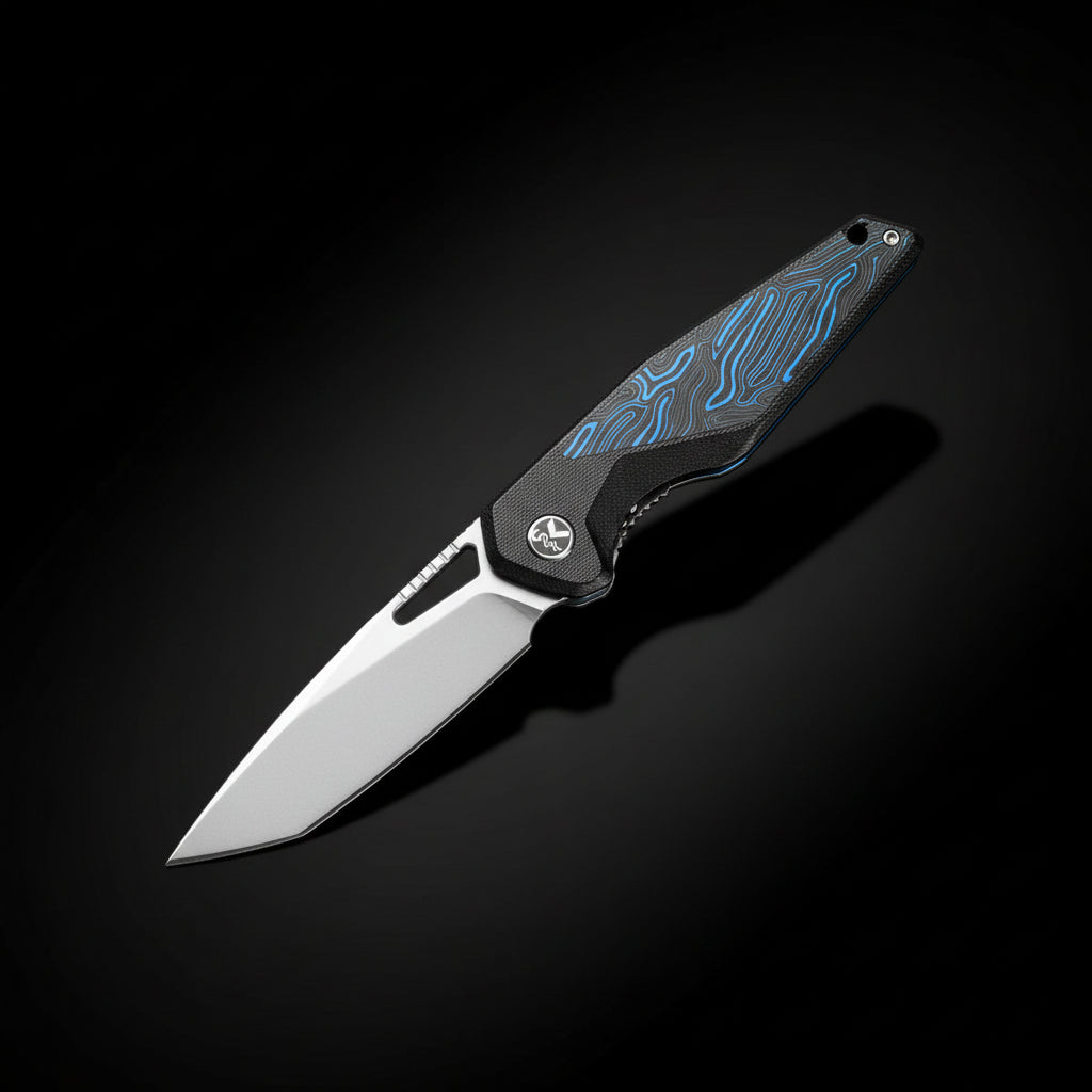 EDC Folding Pocket Knife – Drop Point Blade, G10 Handle