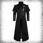 Medieval Viking Wear Gothic Steampunk Assassin Long Coat Pirate Armor Leather Costume Jacket