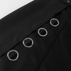 Men's Gothic Punk Kilt Skirt Medieval Roman Warrior Leather Belt Black Cosplay Costume