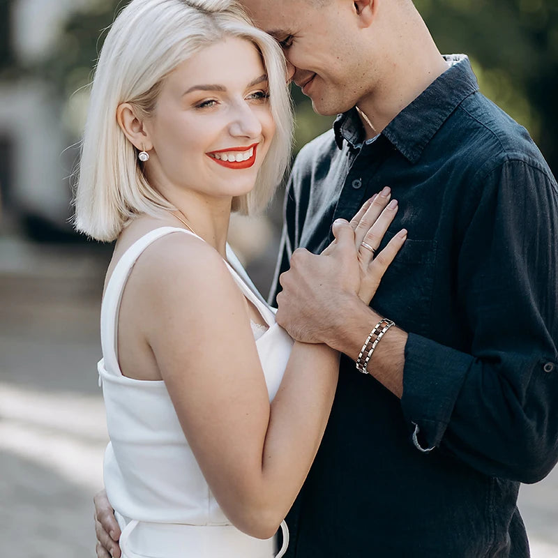 Wood Stainless Steel Bracelet Gift Box for Women Fashion Jewelry