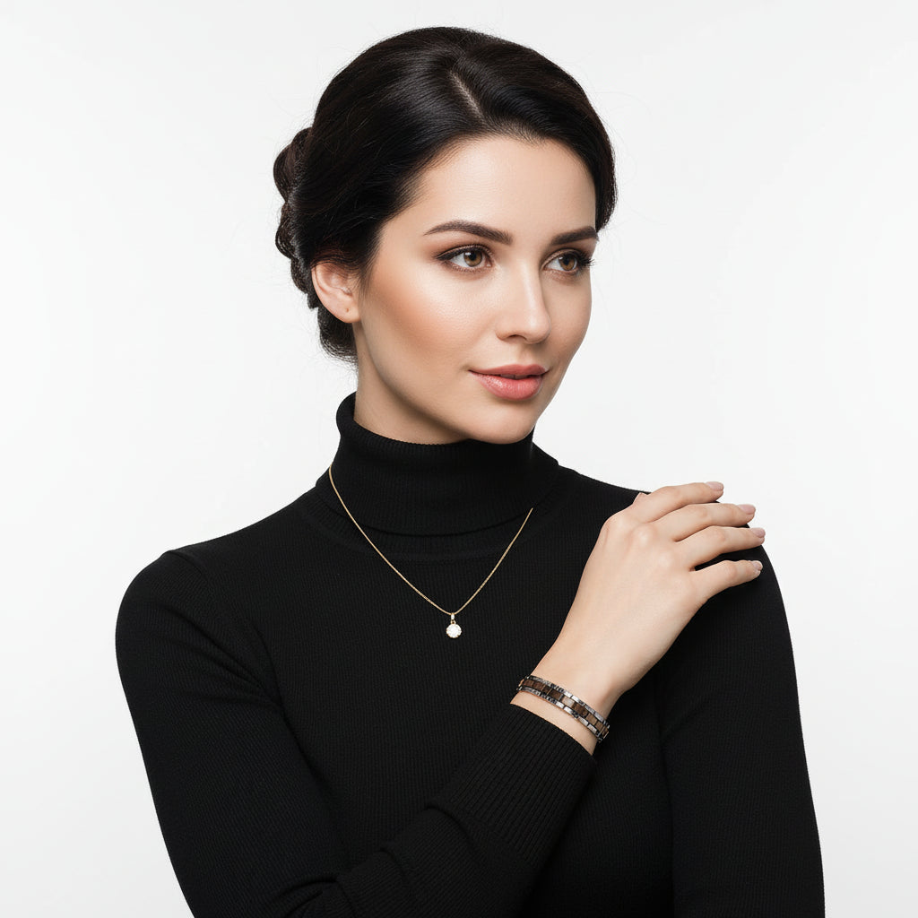 Wood Stainless Steel Bracelet Gift Box for Women Fashion Jewelry