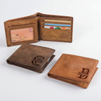 Engraved leather wallet for men Costume Men Leather Wallet