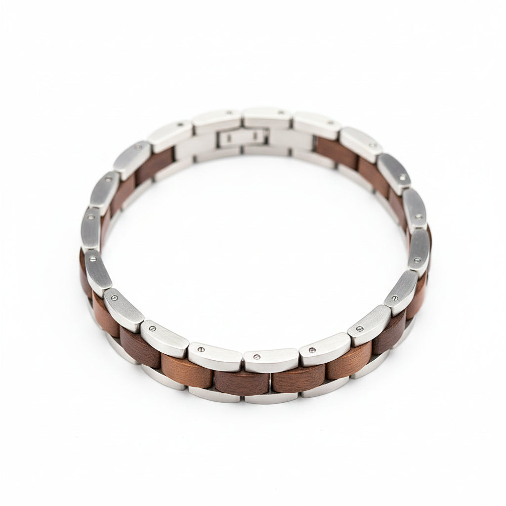 Wood Stainless Steel Bracelet Gift Box for Women Fashion Jewelry
