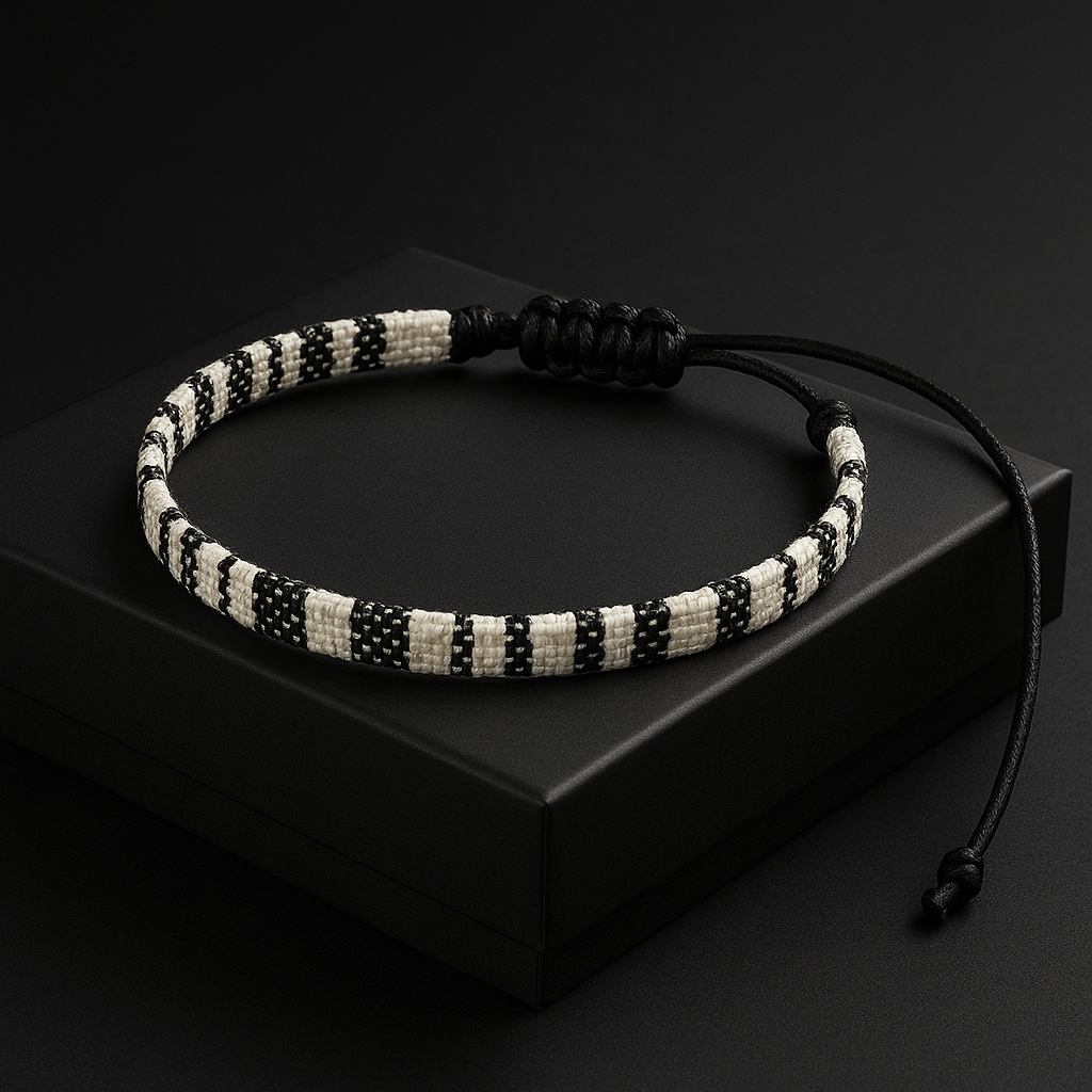 Hand-Woven Bohemian Adjustable Bracelet | Waterproof Woven Cord Jewelry | Christmas & Everyday Wear - Hadi Craft