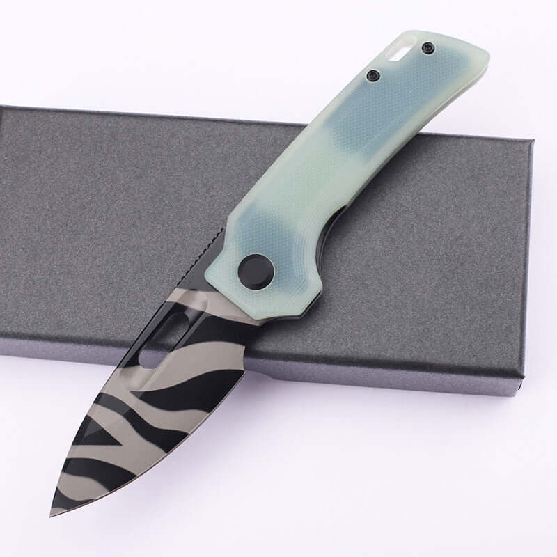 Handle Folding Utility Knife, Tiger Stripe Pocket Knife, Boxed Folding Pocket Knife - Hadi Craft