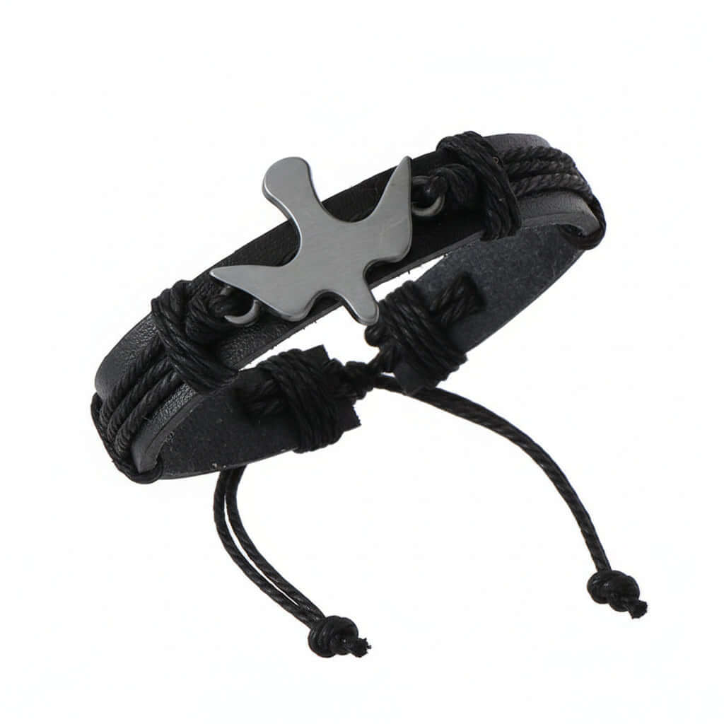 Handmade Leather Bracelet - Stylish Adjustable Wristband