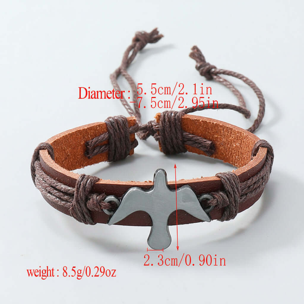 Handmade Leather Bracelet - Stylish Adjustable Wristband
