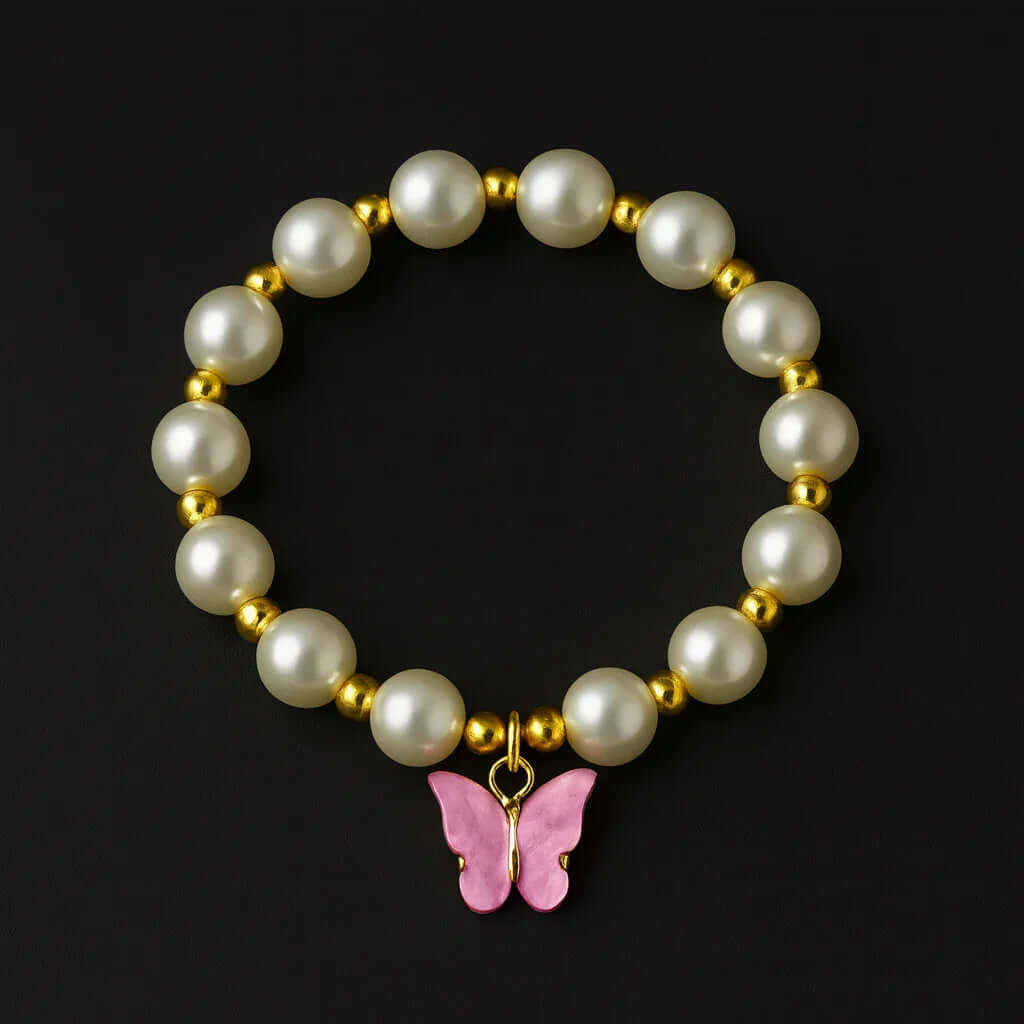 Handmade white pearls Bead Bracelet - Hadi Craft