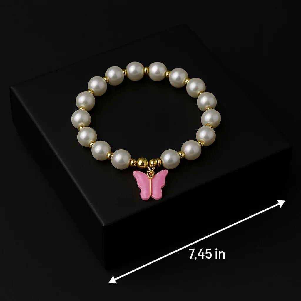 Handmade white pearls Bead Bracelet - Hadi Craft