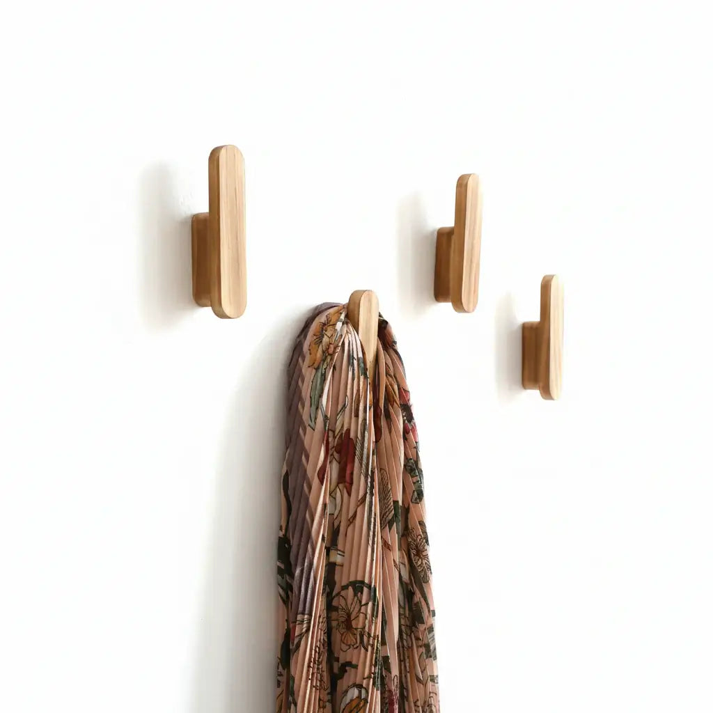 Handmade wooden wall hooks – Handmade Coat & Hat Hanger Organizer - Hadi Craft