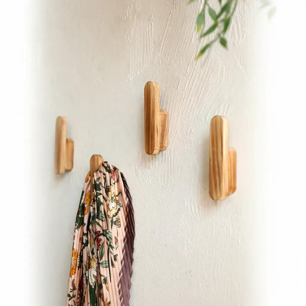 Handmade wooden wall hooks – Handmade Coat & Hat Hanger Organizer - Hadi Craft