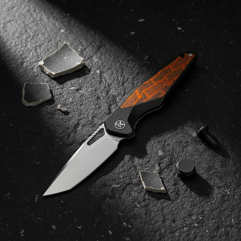 EDC Folding Pocket Knife – 14C28N Steel, G10 Handle