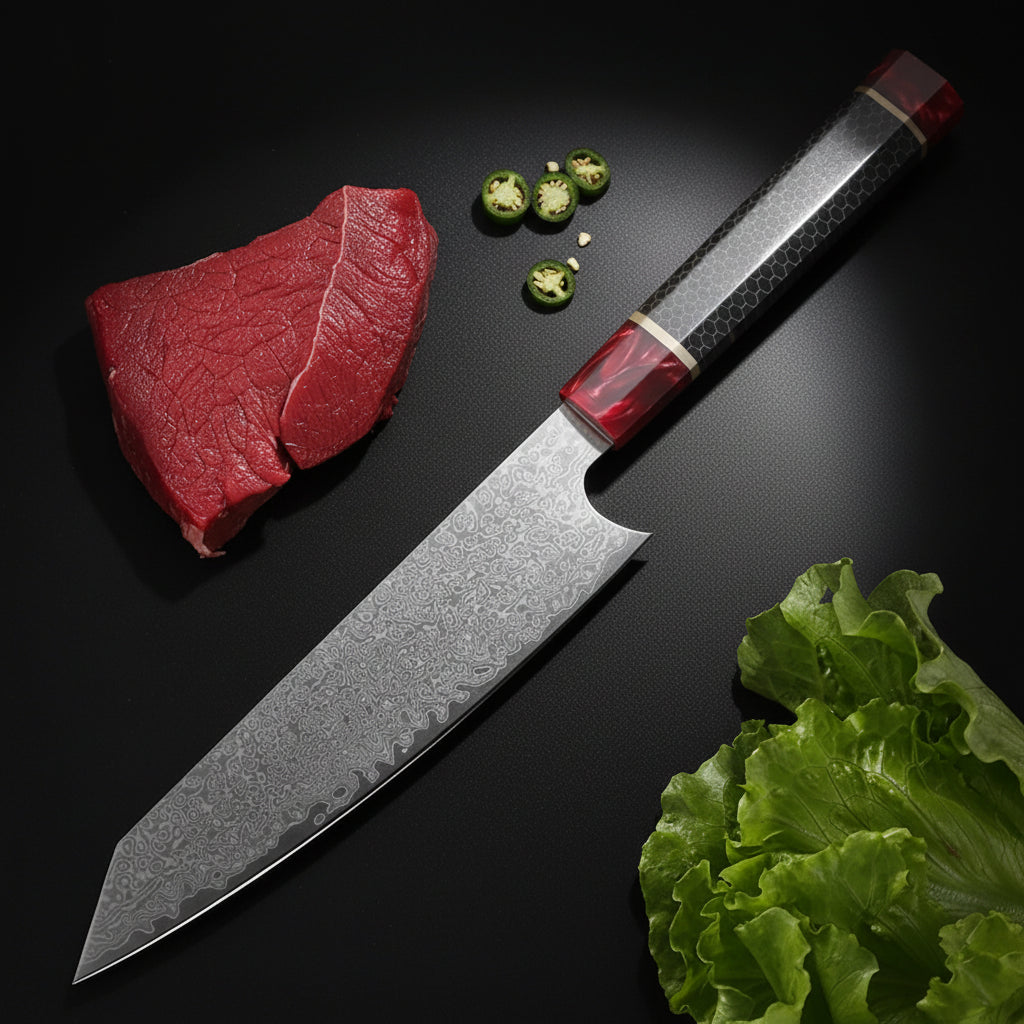 Japanese 8-Inch Damascus Cleaver Knife