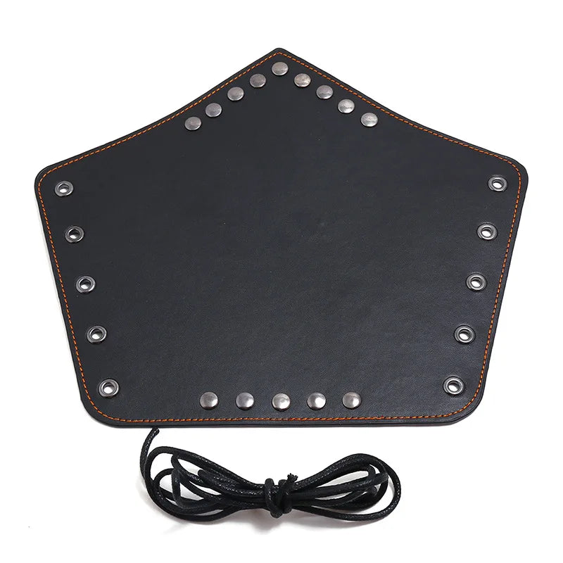 Medieval Viking Wear Wide PU Leather Bracer Cuff Bracelet Men Handwoven Arm Guard