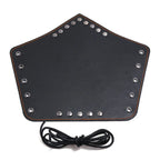 Medieval Viking Wear Wide PU Leather Bracer Cuff Bracelet Men Handwoven Arm Guard