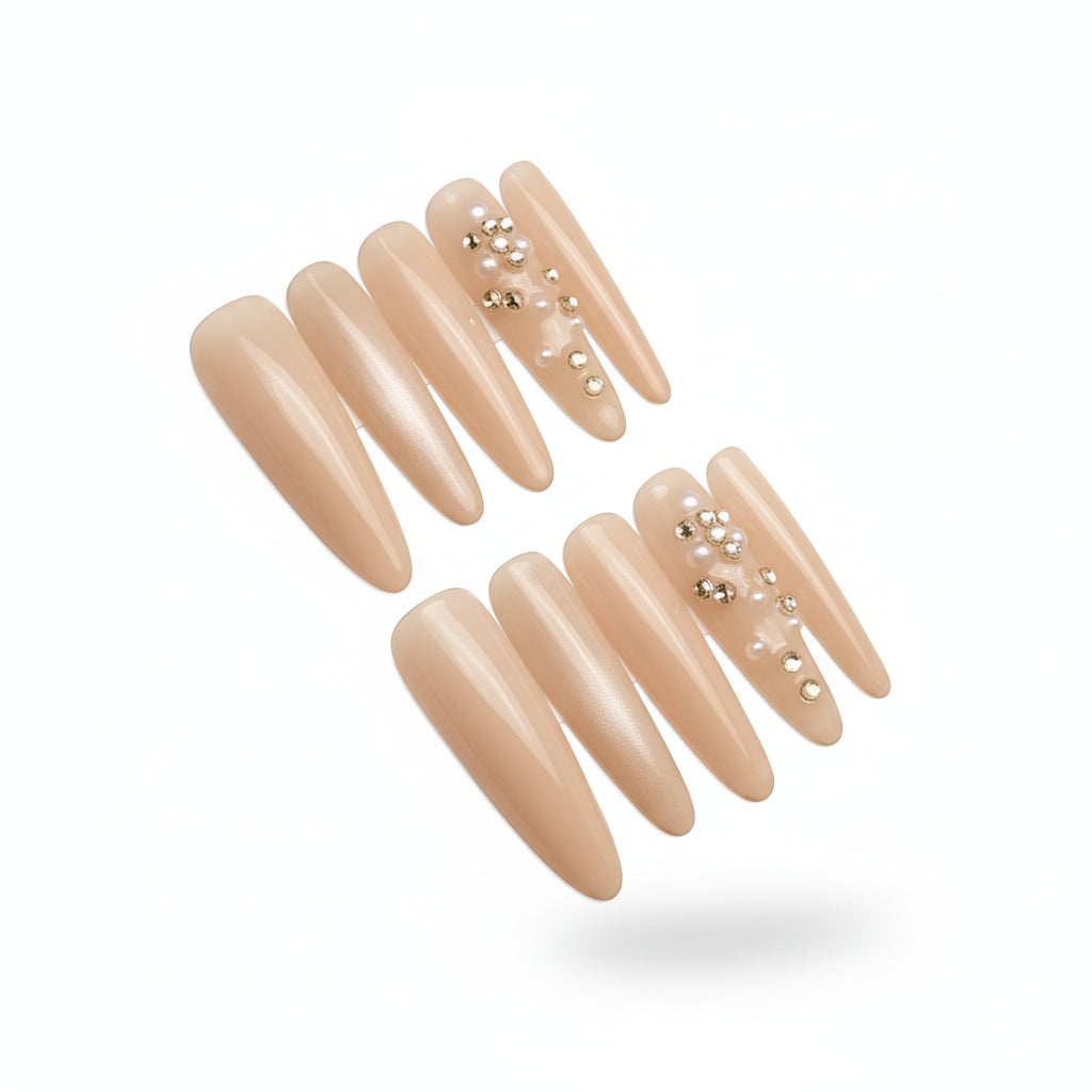 Luxury Handmade Cat-Eye Press-On Nails for Elegant Style